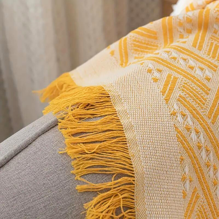 Geometric Picnic Blanket Washable Cotton Blend Foldable Design-Bedding & Bath > Blankets-casanuva-casanuva