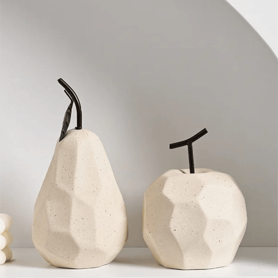 Geometric Resin Fruit Sculpture-Home Decor > Sculptures & Figurines-casanuva-casanuva
