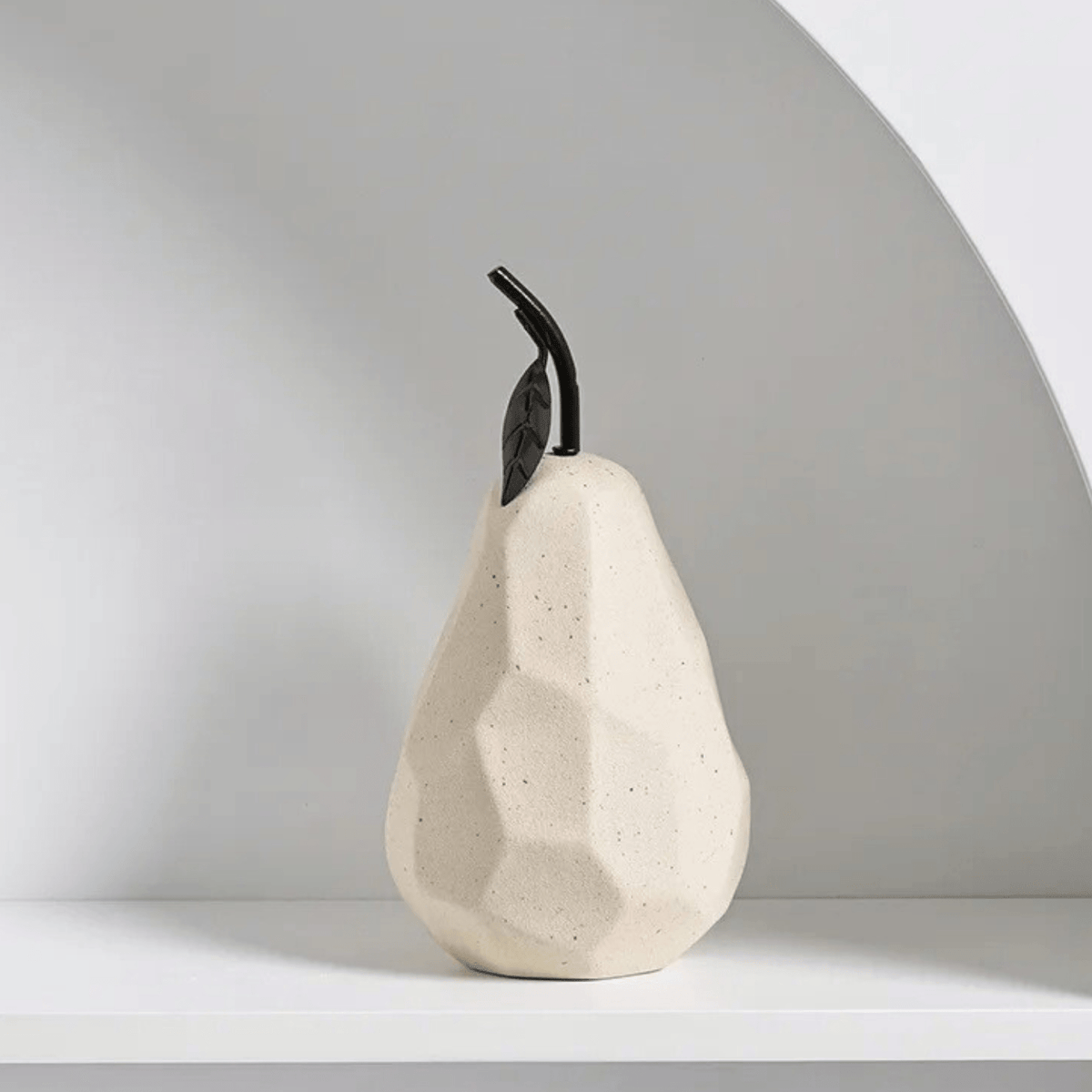 Geometric Resin Fruit Sculpture-Home Decor > Sculptures & Figurines-casanuva-Pear-casanuva