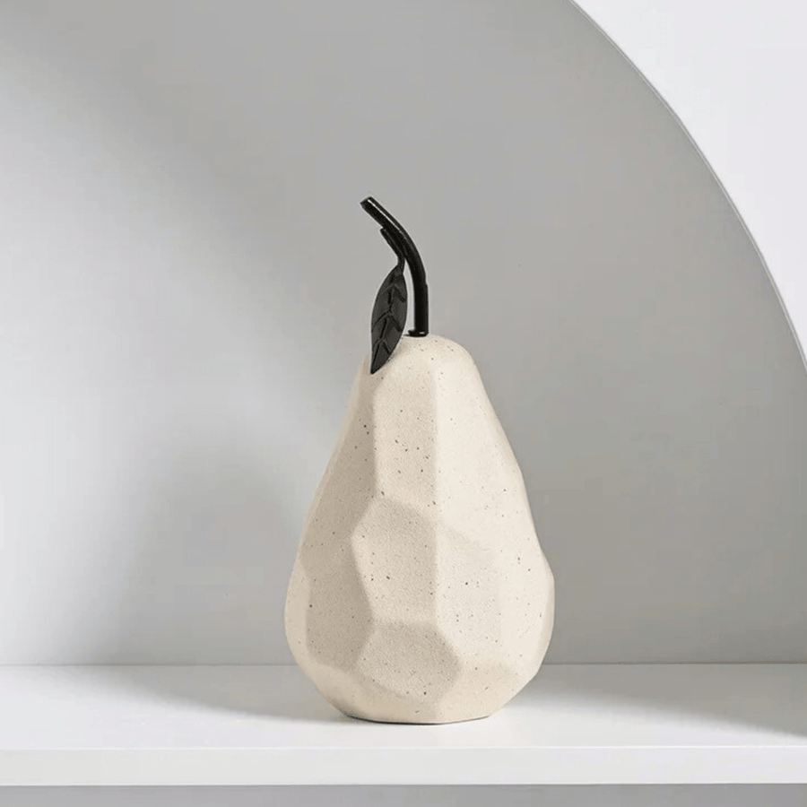 Geometric Resin Fruit Sculpture-Home Decor > Sculptures & Figurines-casanuva-Pear-casanuva