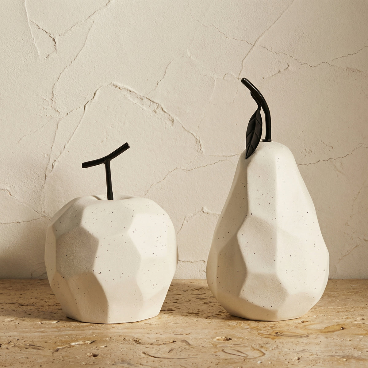Geometric Resin Fruit Sculpture-Home Decor > Sculptures & Figurines-casanuva-casanuva