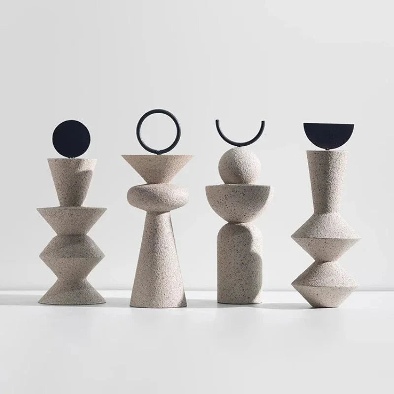 Geometric Sanded Resin Statue-Home Decor > Sculptures & Figurines-casanuva-casanuva