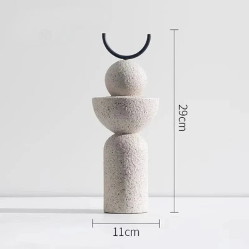 Geometric Sanded Resin Statue-Home Decor > Sculptures & Figurines-casanuva-casanuva