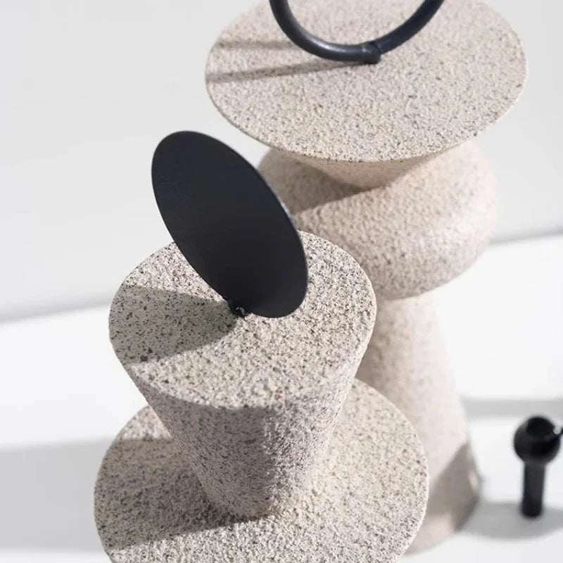 Geometric Sanded Resin Statue-Home Decor > Sculptures & Figurines-casanuva-casanuva