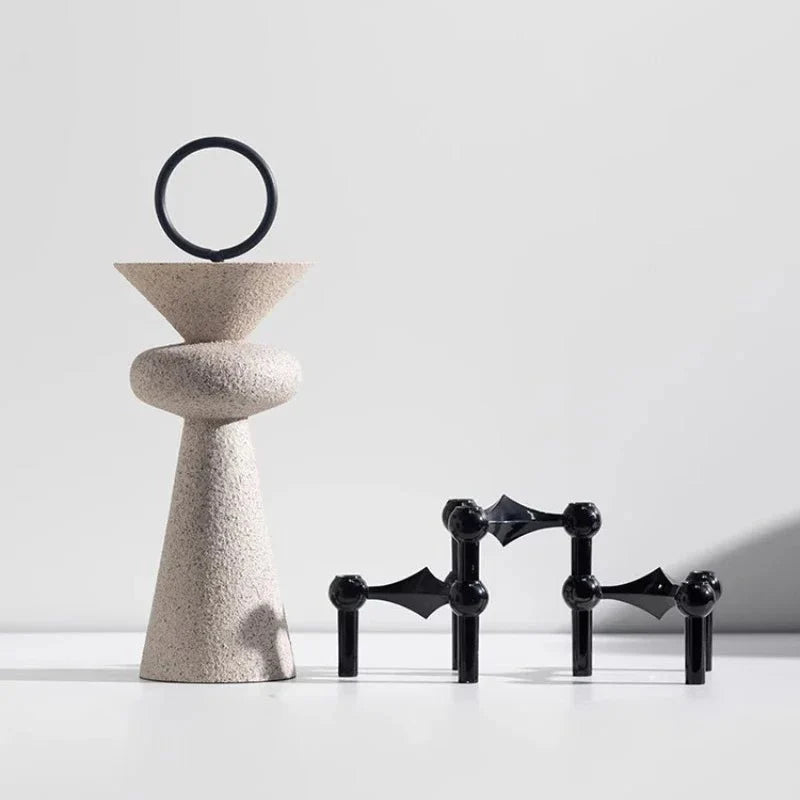 Geometric Sanded Resin Statue-Home Decor > Sculptures & Figurines-casanuva-casanuva