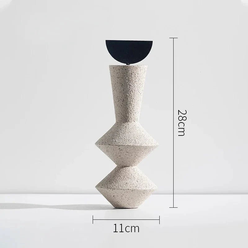 Geometric Sanded Resin Statue-Home Decor > Sculptures & Figurines-casanuva-A-casanuva