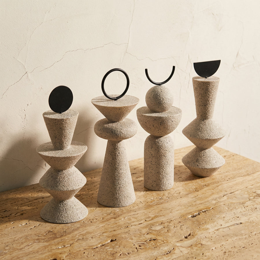 Geometric Sanded Resin Statue-Home Decor > Sculptures & Figurines-casanuva-casanuva