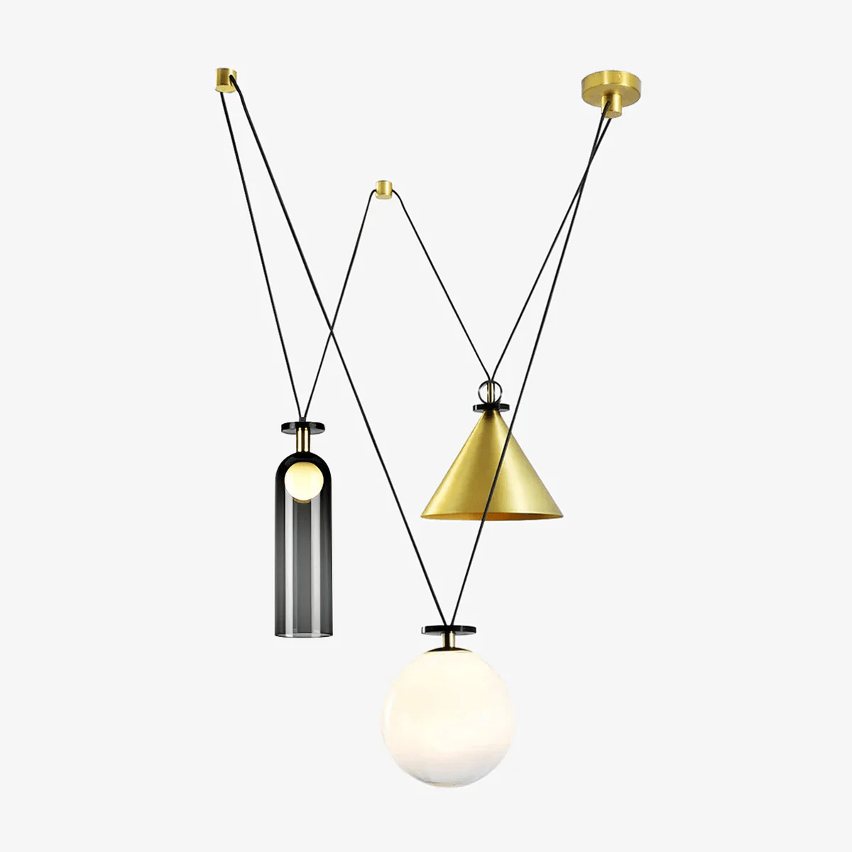 Geometric Shape Modern Chandelier Light Fixture-Lighting > Chandeliers & Pendant Lights-casanuva-60x120cm-casanuva