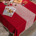 Geometric Tassel Tablecloth-Covers & Textiles > Table Cloths-casanuva-casanuva