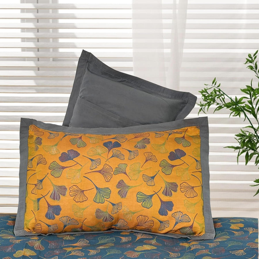 Ginkgo Leaf Embroidered Cotton Pillowcases Set-Bedding & Bath > Pillowcases-casanuva-20"x31"-casanuva