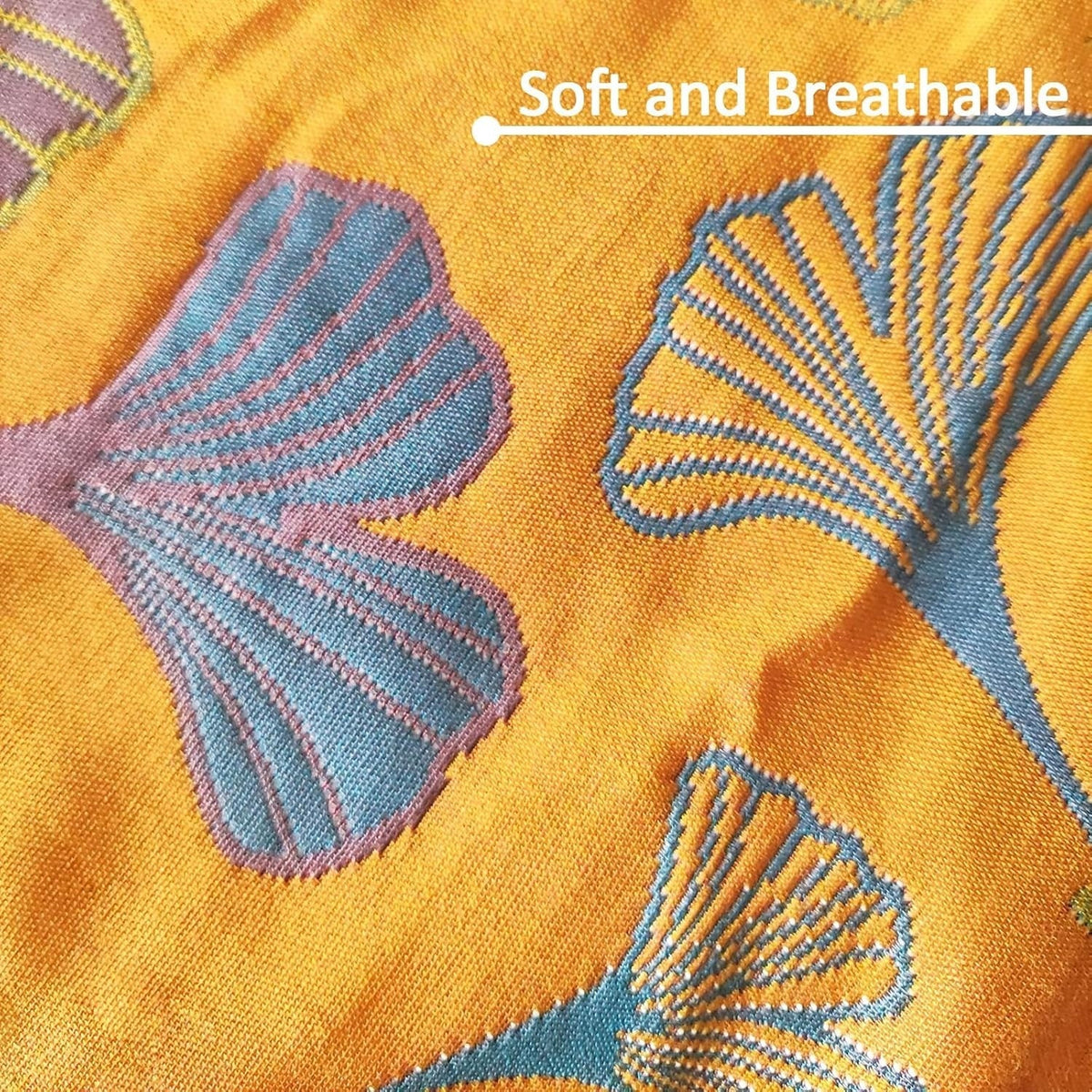 Ginkgo Leaf Embroidered Cotton Pillowcases Set-Bedding & Bath > Pillowcases-casanuva-casanuva