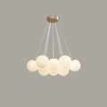 Glass Chandelier Cluster Lighting-Lighting > Chandeliers & Pendant Lights-casanuva-13 heads 60cmx150cm-Gold & White-casanuva