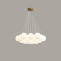 Glass Chandelier Cluster Lighting-Lighting > Chandeliers & Pendant Lights-casanuva-19 heads 75cmx150cm-Gold & White-casanuva