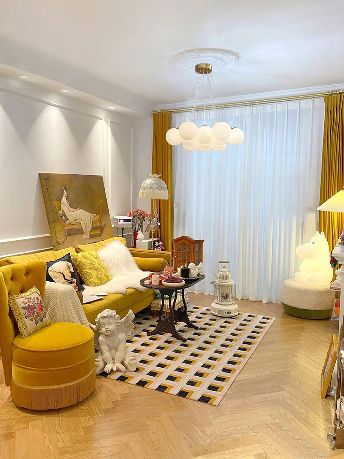 Glass Chandelier Cluster Lighting-Lighting > Chandeliers & Pendant Lights-casanuva-casanuva