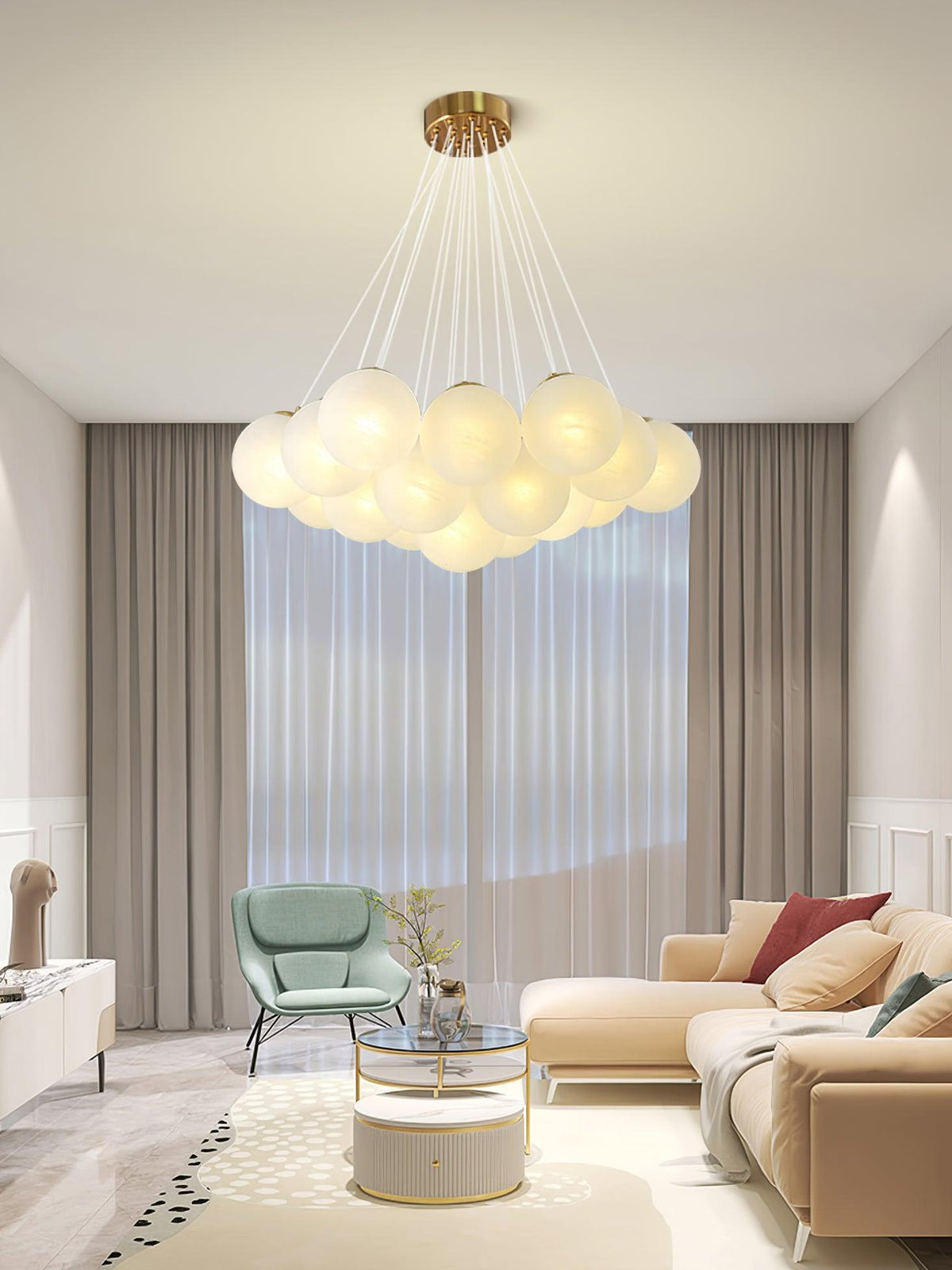 Glass Chandelier Cluster Lighting-Lighting > Chandeliers & Pendant Lights-casanuva-casanuva