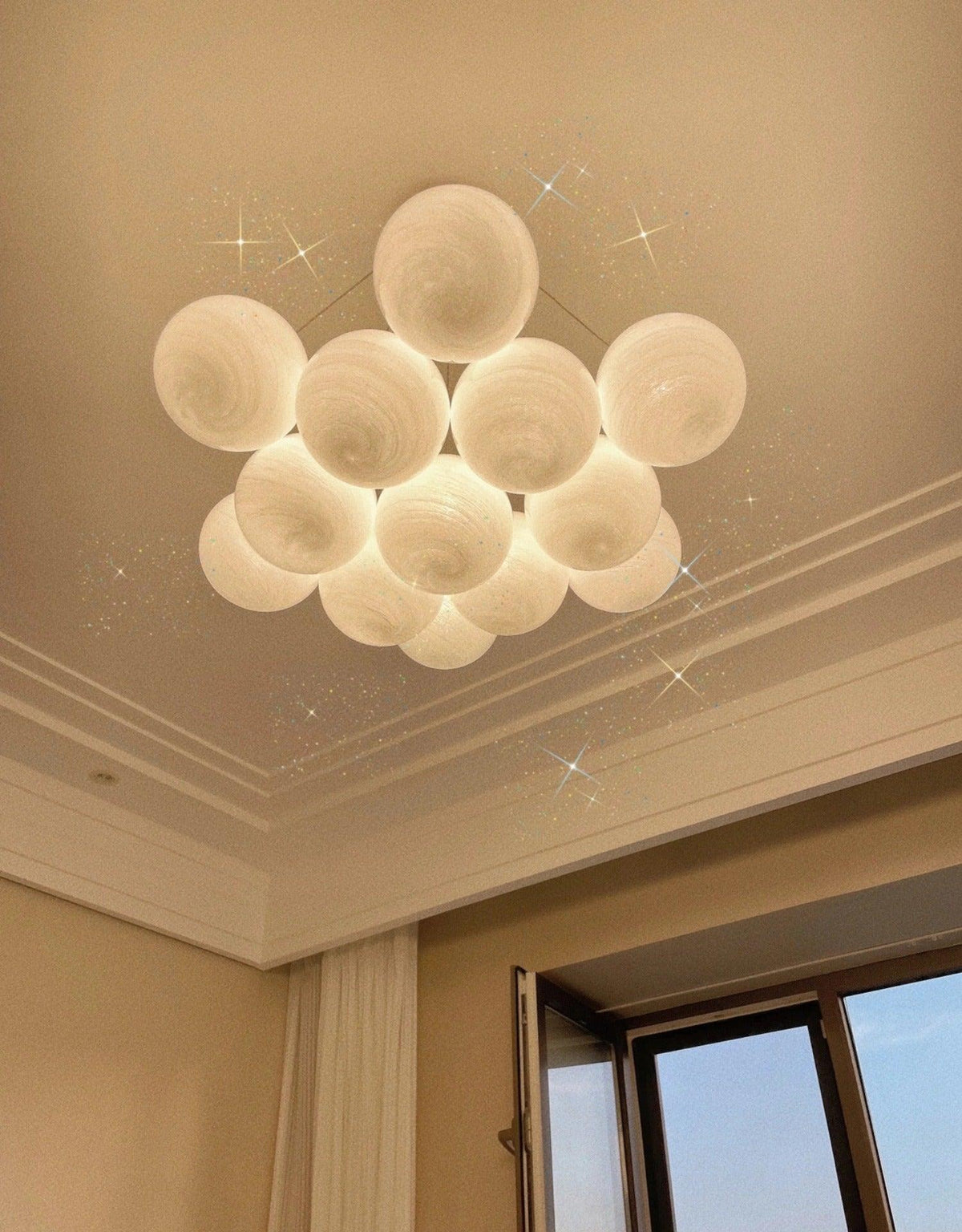 Glass Chandelier Cluster Lighting-Lighting > Chandeliers & Pendant Lights-casanuva-casanuva