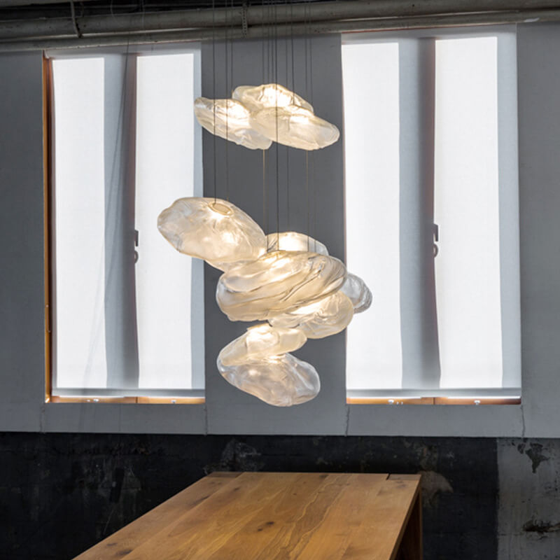 Glass Cloud Pendant Light 1-Light Modern Design-Lighting > Pendant Lights-casanuva-11.81"/30CM-Clear-220V-240V-casanuva