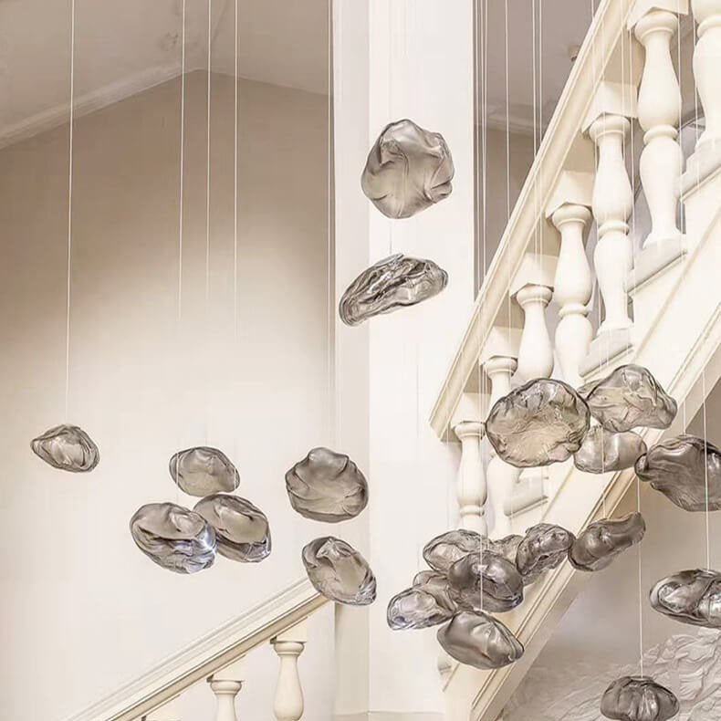 Glass Cloud Pendant Light 1-Light Modern Design-Lighting > Pendant Lights-casanuva-15.75"/40CM-Smoke Gray-220V-240V-casanuva