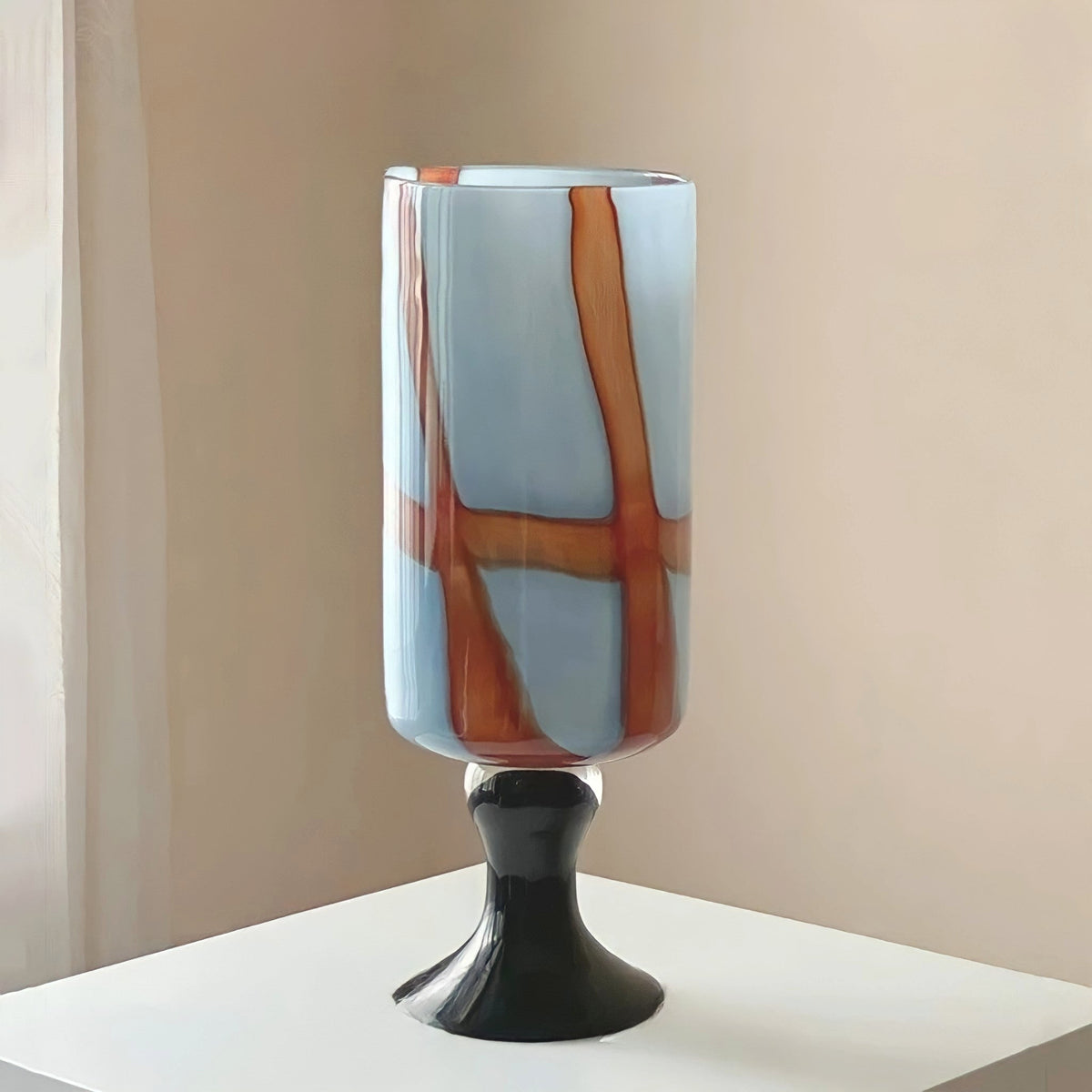 Glass Flower Vase Aurora Design-Home Decor > Vases-casanuva-Blue-casanuva