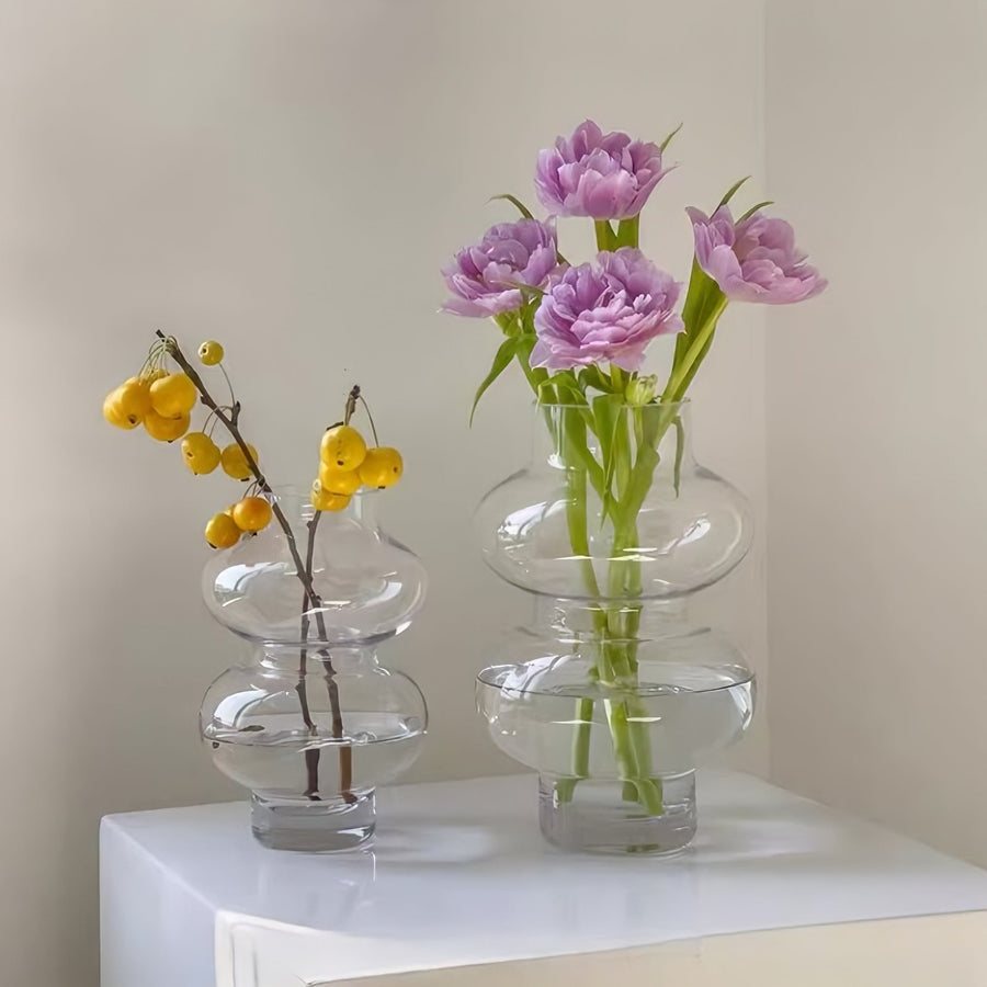 Glass Flower Vase Retro Design-Home Decor > Vases-casanuva-casanuva