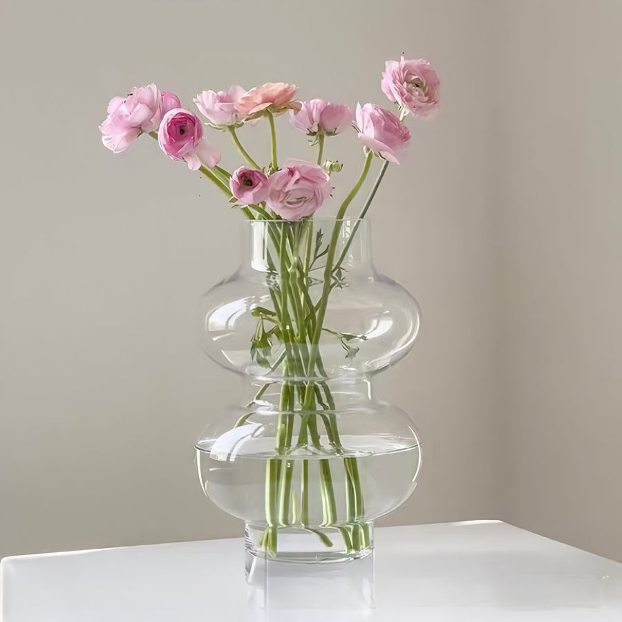 Glass Flower Vase Retro Design-Home Decor > Vases-casanuva-casanuva