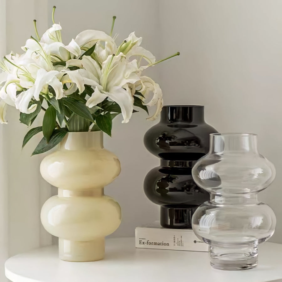 Glass Flower Vase Retro Design-Home Decor > Vases-casanuva-casanuva