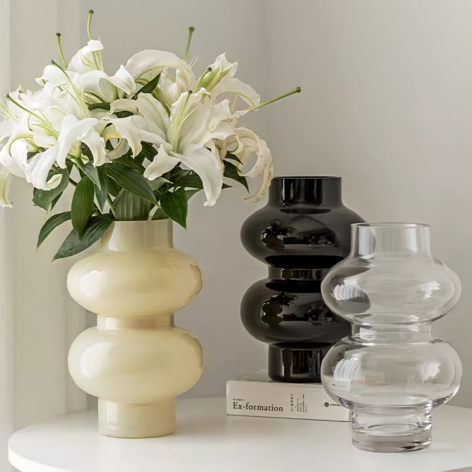 Glass Flower Vase Retro Design-Home Decor > Vases-casanuva-casanuva