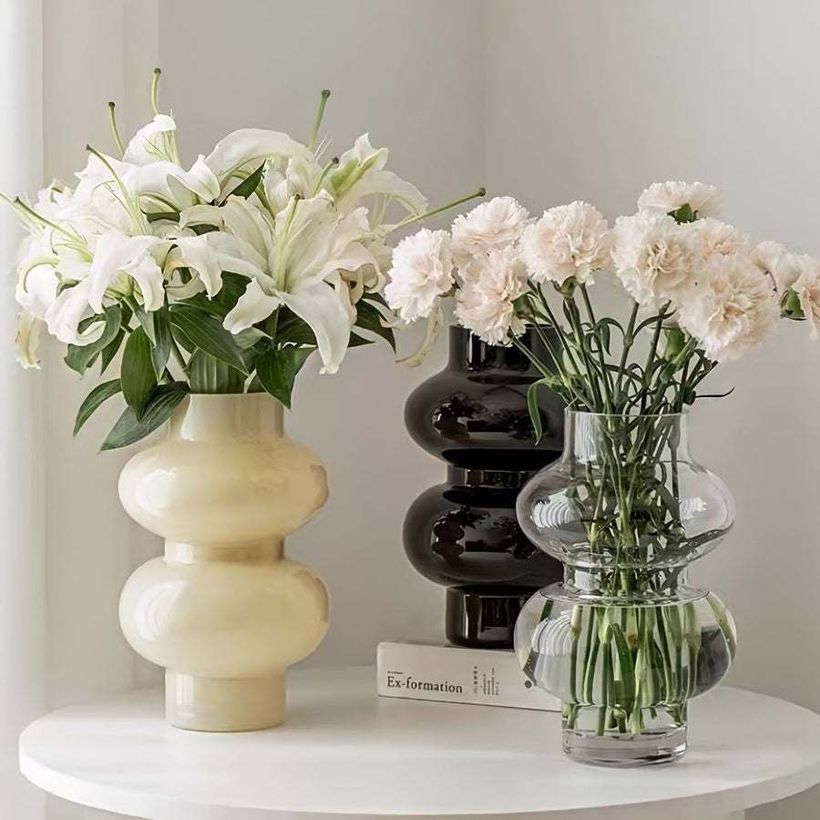 Glass Flower Vase Retro Design-Home Decor > Vases-casanuva-casanuva