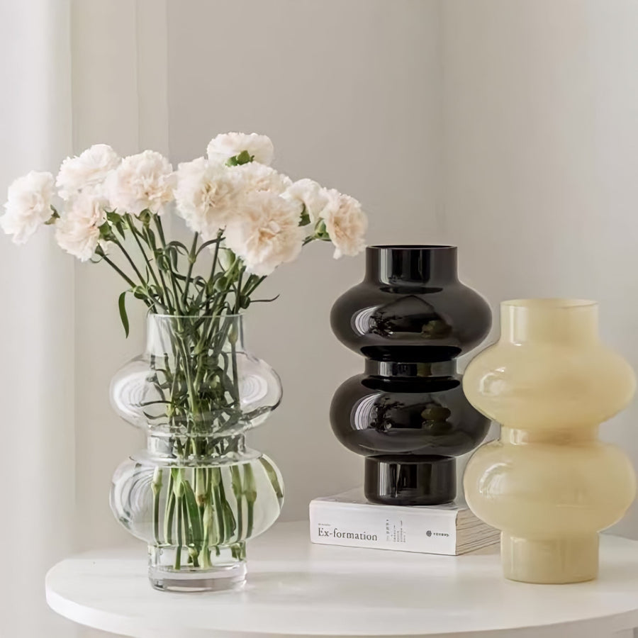 Glass Flower Vase Retro Design-Home Decor > Vases-casanuva-casanuva