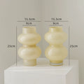 Glass Flower Vase Retro Design-Home Decor > Vases-casanuva-Custard 2-piece set B-casanuva