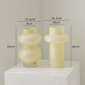 Glass Flower Vase Retro Design-Home Decor > Vases-casanuva-Custard 2-piece set C-casanuva