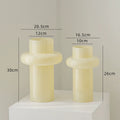 Glass Flower Vase Retro Design-Home Decor > Vases-casanuva-Custard 2-piece set D-casanuva