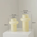 Glass Flower Vase Retro Design-Home Decor > Vases-casanuva-Custard 2-piece set E-casanuva