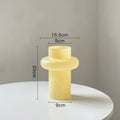 Glass Flower Vase Retro Design-Home Decor > Vases-casanuva-Custard B 20cm-casanuva