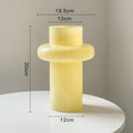 Glass Flower Vase Retro Design-Home Decor > Vases-casanuva-Custard B 30cm-casanuva