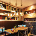 Glass Globe Pendant Light with Retro Rope Hanging Design-Lighting > Pendant Lights-casanuva-casanuva