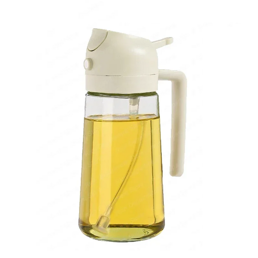 Glass Oil Sprayer and Dispenser 2 in 1-Kitchen & Dining > Kitchen Accessories-casanuva-1 PC - White-casanuva