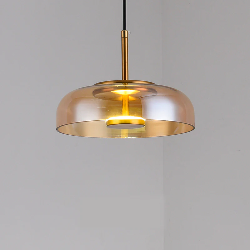 Glass Pendant Light Modern Design-Lighting > Pendant Lights-casanuva-Amber-D23 x H9 cm-casanuva
