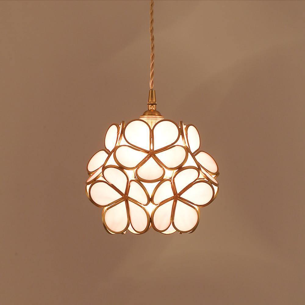 Glass Pendant Light with Petal Design-Lighting > Pendant Lights-casanuva-casanuva