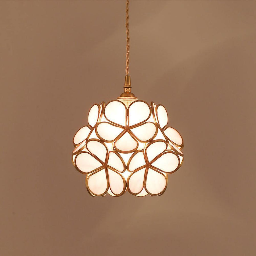 Glass Pendant Light with Petal Design-Lighting > Pendant Lights-casanuva-casanuva