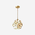 Glass Pendant Light with Petal Design-Lighting > Pendant Lights-casanuva-casanuva