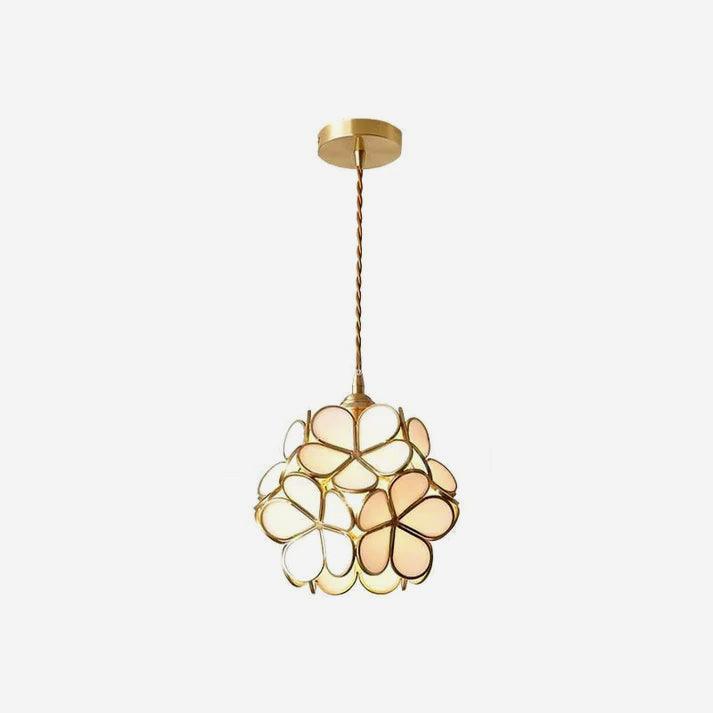 Glass Pendant Light with Petal Design-Lighting > Pendant Lights-casanuva-casanuva