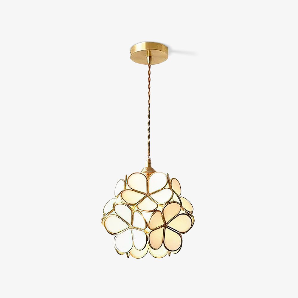 Glass Pendant Light with Petal Design-Lighting > Pendant Lights-casanuva-casanuva
