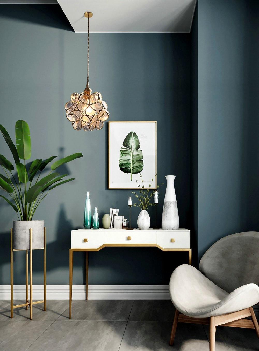 Glass Pendant Light with Petal Design-Lighting > Pendant Lights-casanuva-casanuva