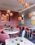 Glass Pendant Light with Petal Design-Lighting > Pendant Lights-casanuva-casanuva