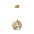 Glass Pendant Light with Petal Design-Lighting > Pendant Lights-casanuva-20cmxH20cm-Transparent C-casanuva