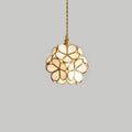 Glass Pendant Light with Petal Design-Lighting > Pendant Lights-casanuva-20cmxH20cm-White-casanuva