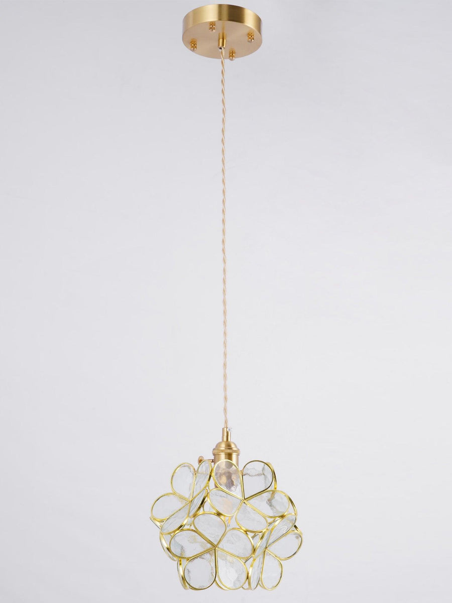 Glass Pendant Light with Petal Design-Lighting > Pendant Lights-casanuva-casanuva