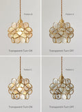 Glass Pendant Light with Petal Design-Lighting > Pendant Lights-casanuva-casanuva