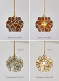 Glass Pendant Light with Petal Design-Lighting > Pendant Lights-casanuva-casanuva
